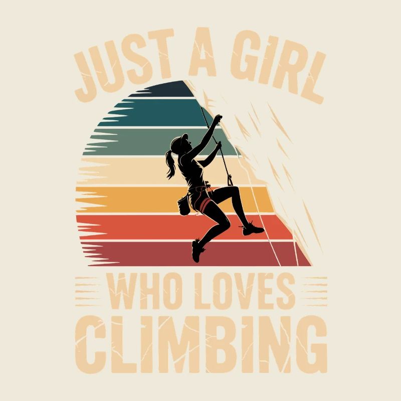 Einfach ein Mädchen, das das Klettern liebt