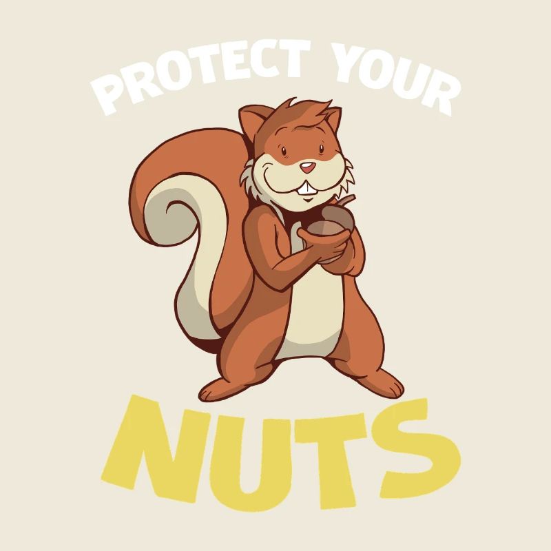 Schütze deine Nüsse – Eichhörnchen Cartoon
