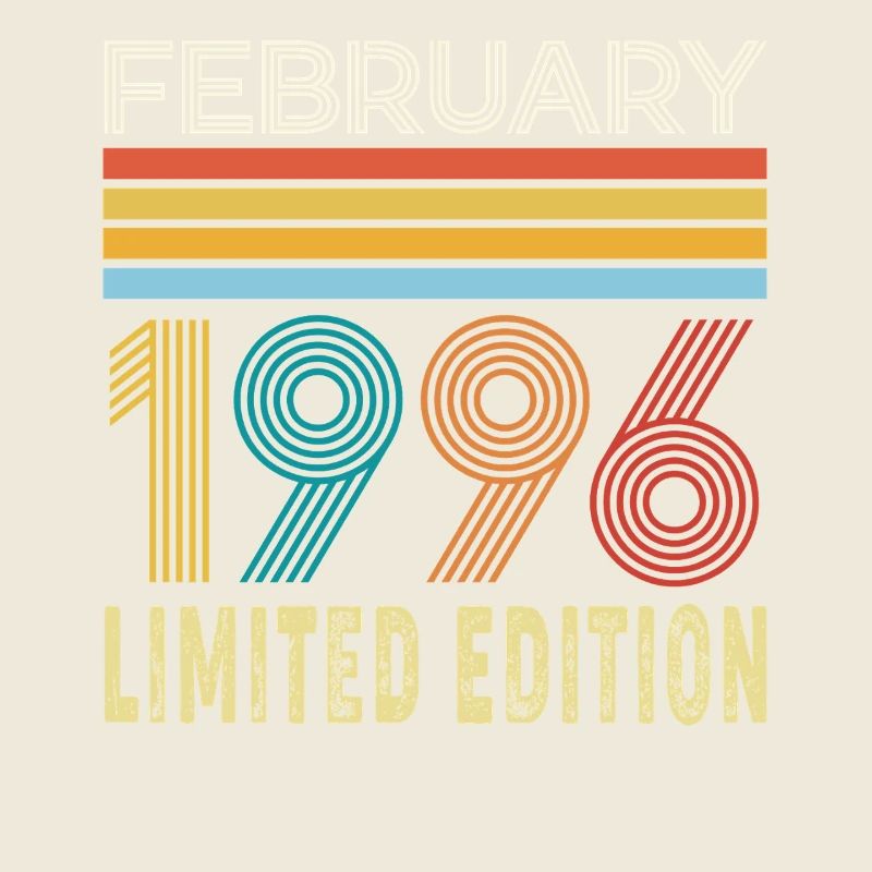 Februar 1996 30 Jahre Vintage-Geburtstagsgeschenk