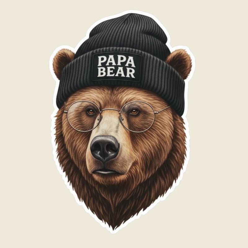Cooler Bären Papa Starker Vatertag Bär Dad Vater