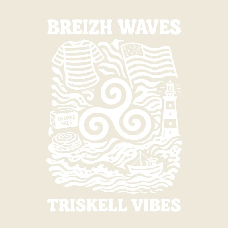 Bretagne Triskell Vagues Design Breton Marin