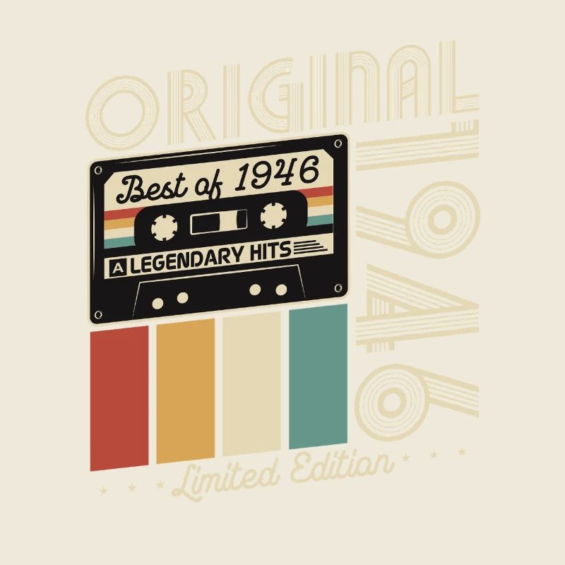 Original 1946 Vintage Birthday Retro