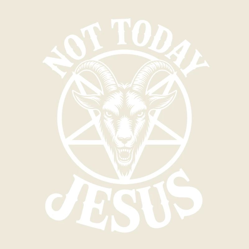 Nicht heute Jesus-Ziegenemblem