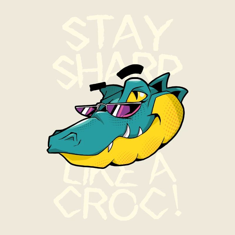 Bleib scharf - Krokodil mit Stil