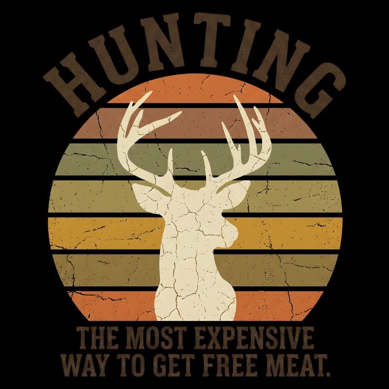 Chasse la manière la plus chère de viande gratuite pour les cerfs vintage