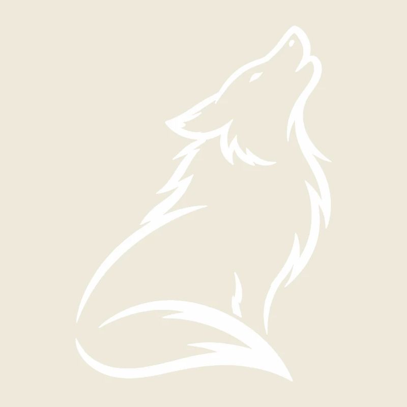 Heulender Wolf Silhouette – Mystisches Wildtier