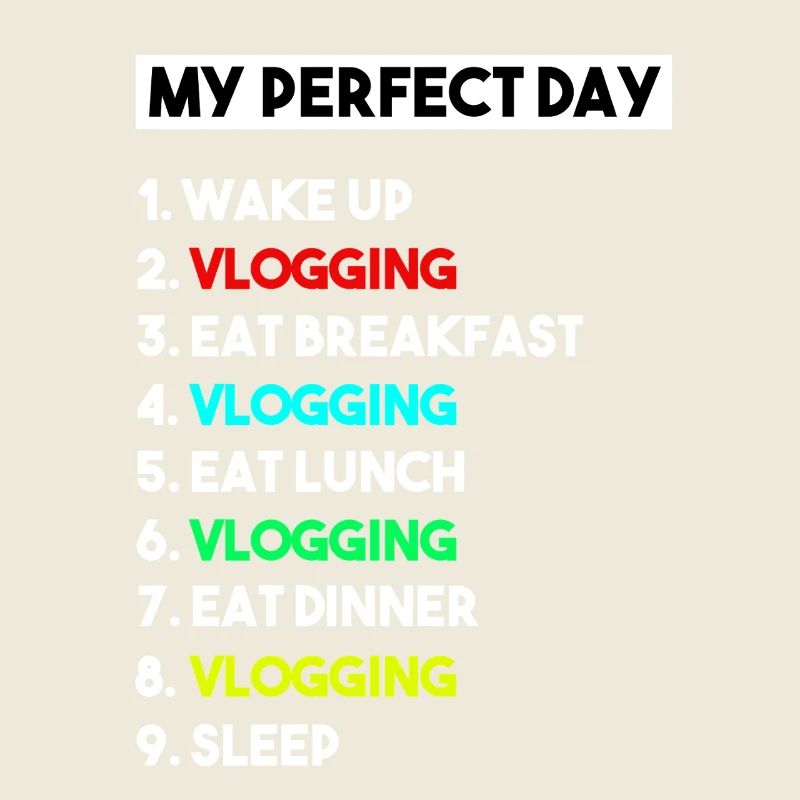 Mon jour parfait pour le planning de vlogging Créateur d’art