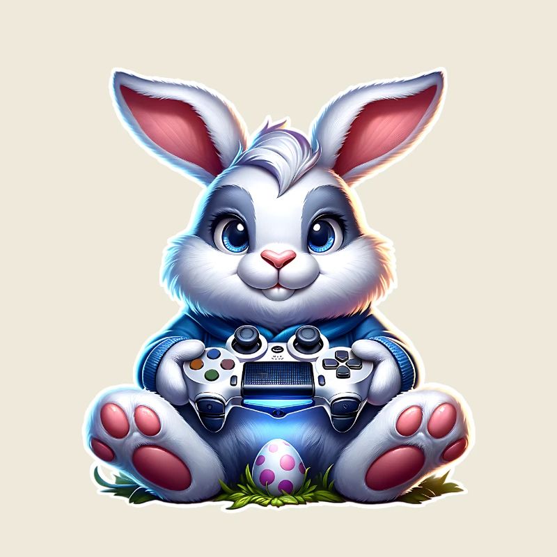Joueur de Jeux de Lapins de Pâques