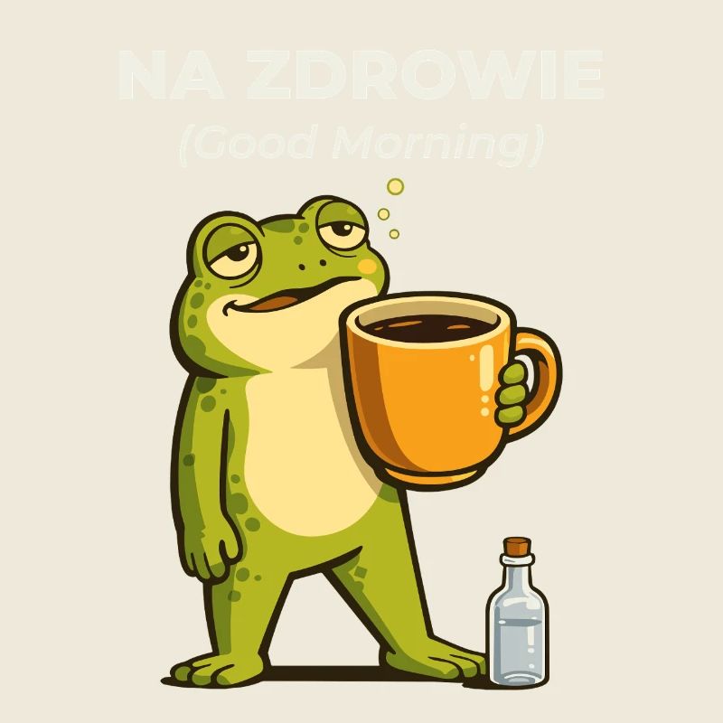 Frog Na zdrowie Coffee & Vodka Humor