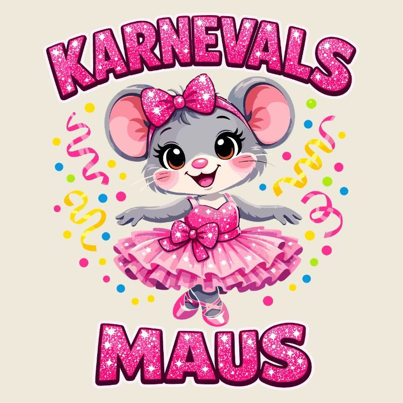 Karnevalsmaus Karneval Konfetti Geschenk