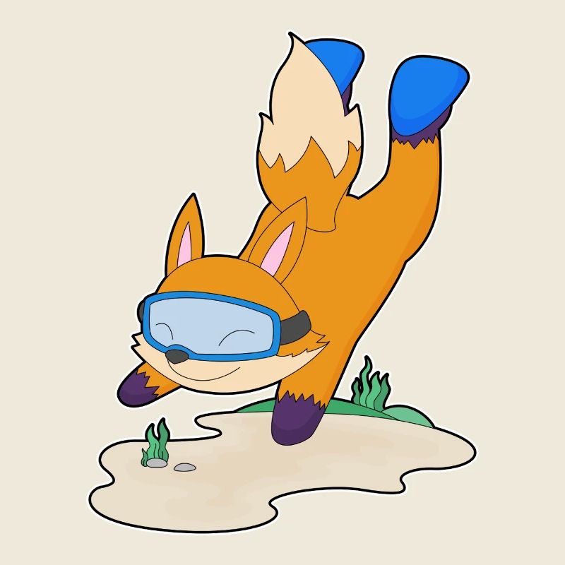 Fuchs Taucher Schwimmbrille Tauchen