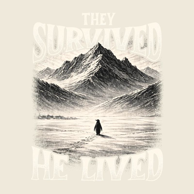 Sie überlebten He Lived Penguin Meme existenziell