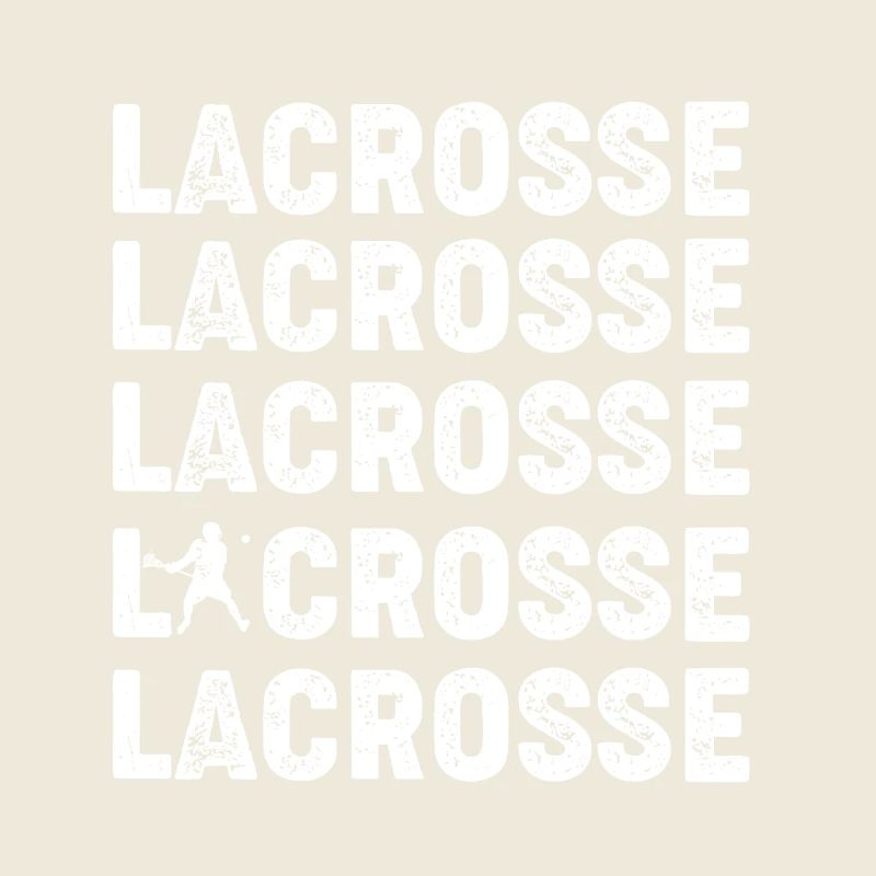 Lacrosse Repeated Text Bold Design