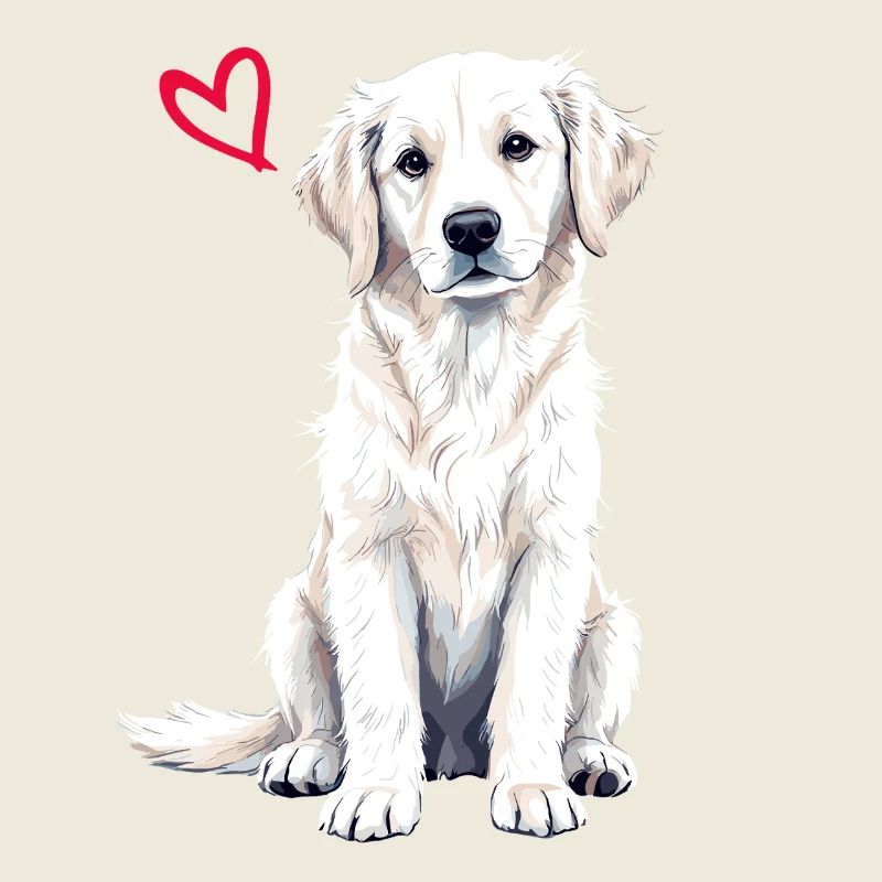 Golden Retriever anglais blanc crème