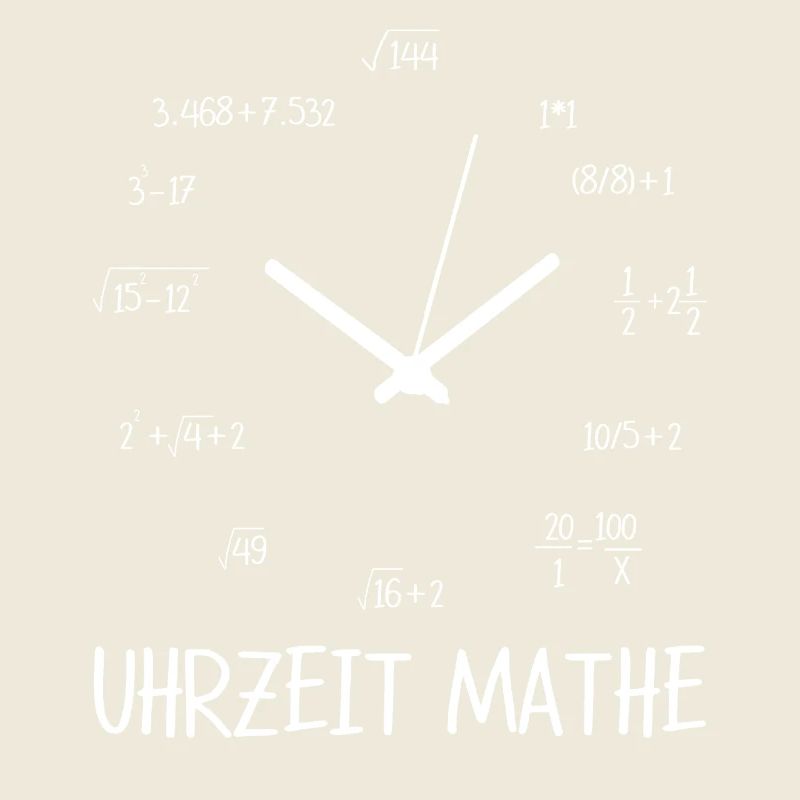 Uhrzeit Mathe Mathematiker Mathelehrer Student