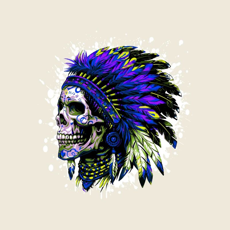 Indianer Häuptling Totenkopf