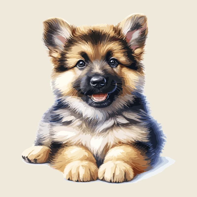 Illustration de chiot câlin