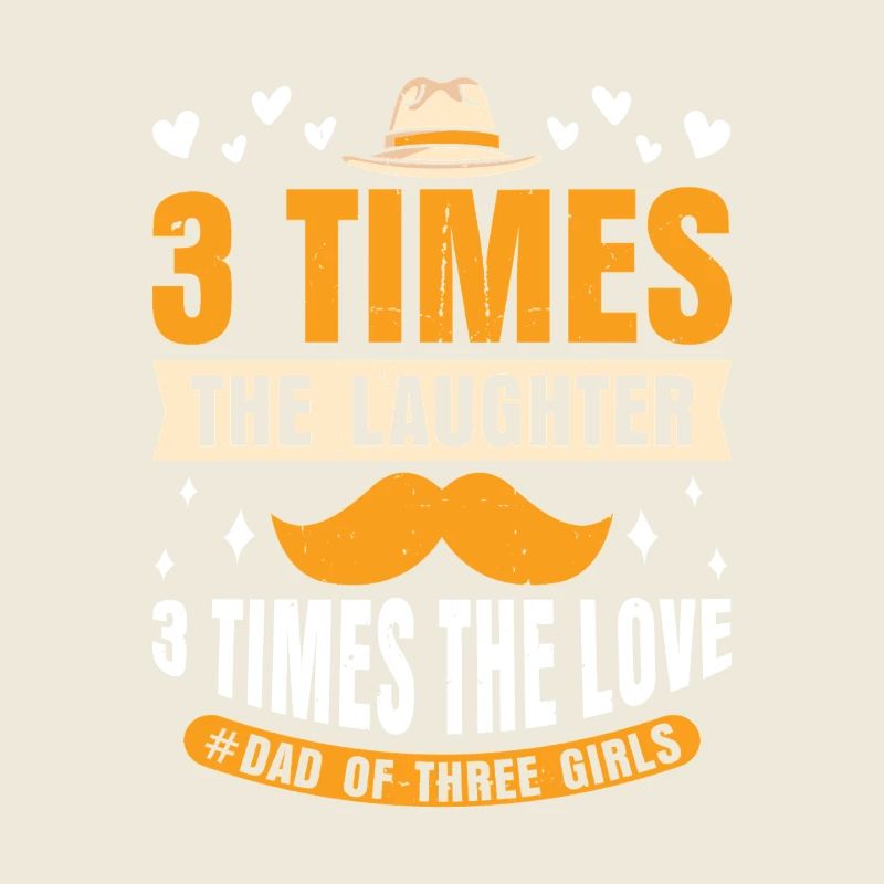 Papa Vater von drei Mädchen Töchtern
