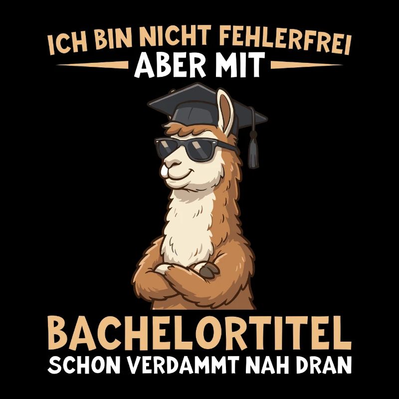 Lama célibataire avec titre de célibataire Doktorhut