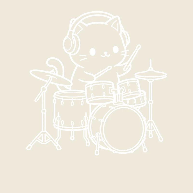 Kawaii Cats Drummer