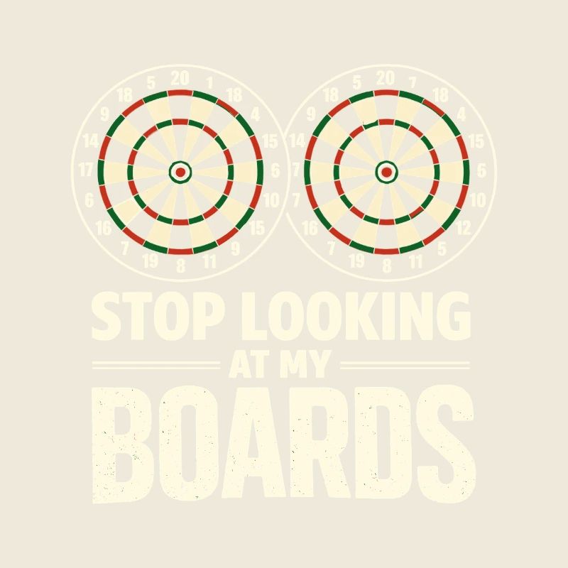 Arrête de regarder mes planches Joueur de fléchettes Cible