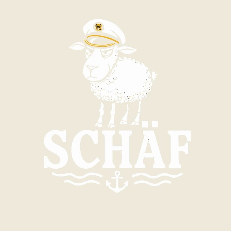 Sheep Funny Sheep Captain for Sailors Seafarers