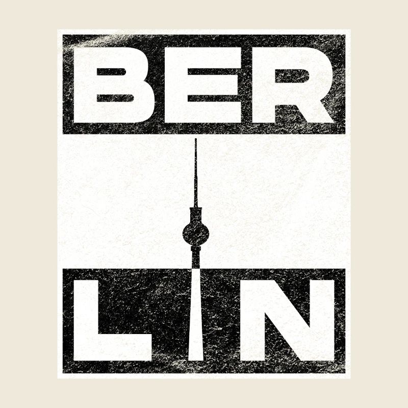 Graphique minimaliste de la tour de télévision de Berlin