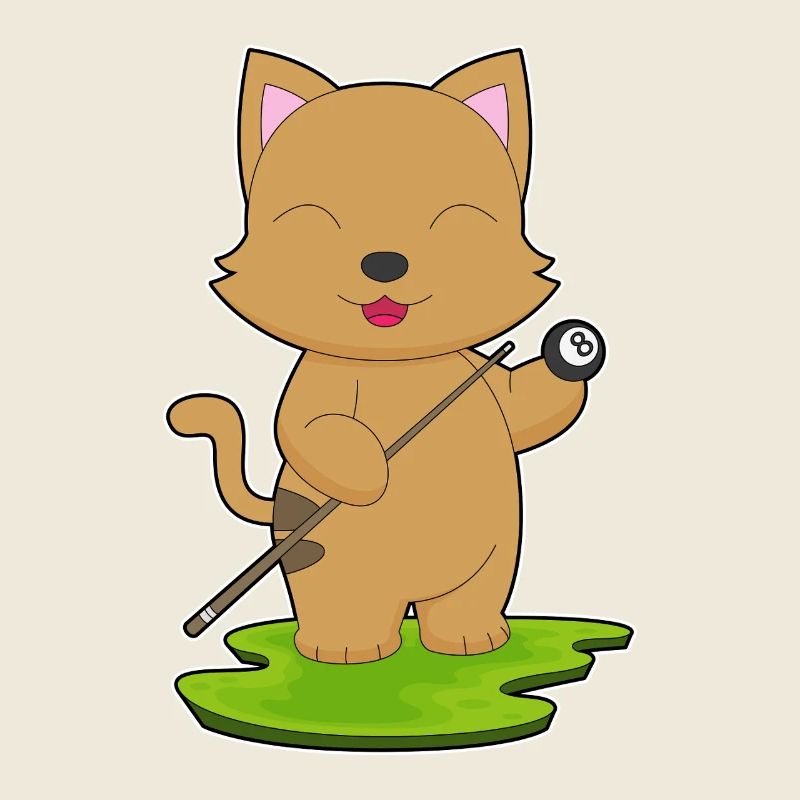 Cat Billiard Cue Sport