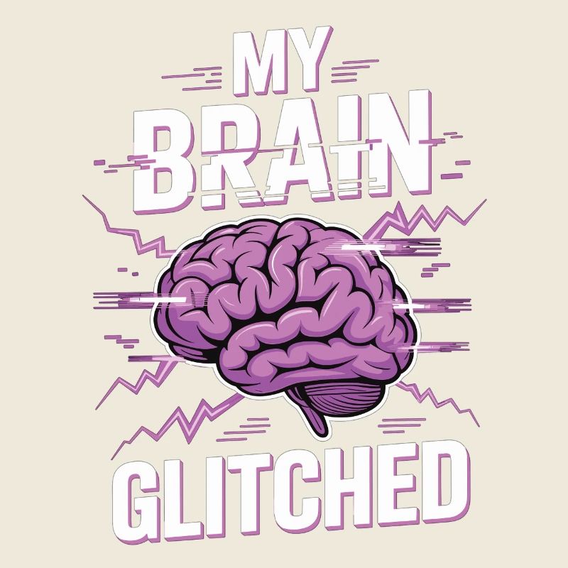 T-shirt de nerd drôle : mon cerveau a buggé