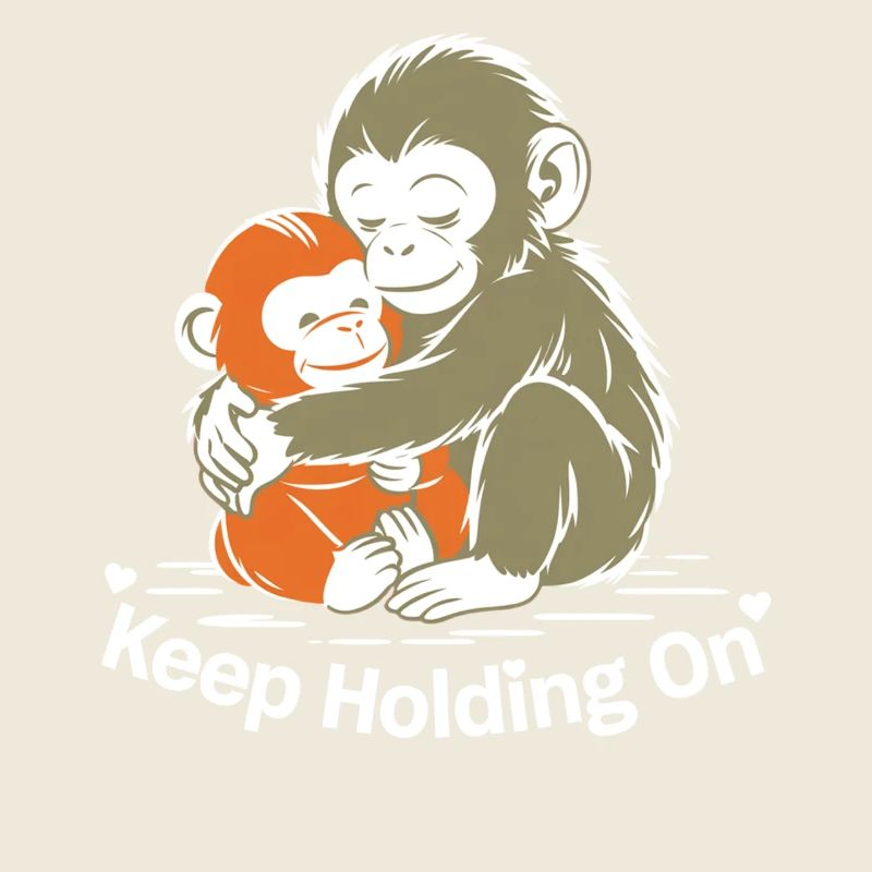 Keep Holding On Monkey Hug
