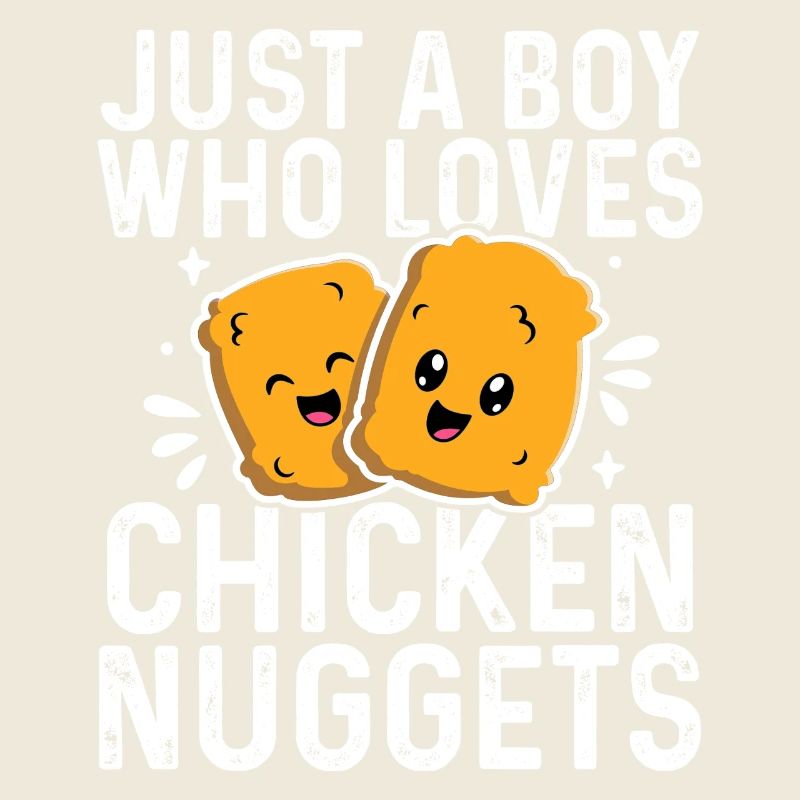Nur ein Junge, der Chicken Nuggets liebt, lustige Kinder