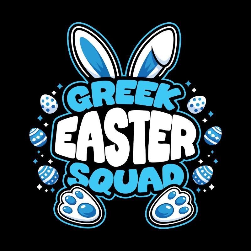 Greek Easter Squad Easter Bunny Easter Egg