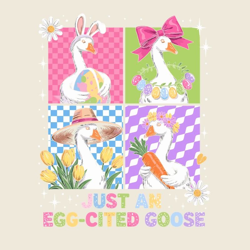 Eierfreudige Gans im Vier Panel