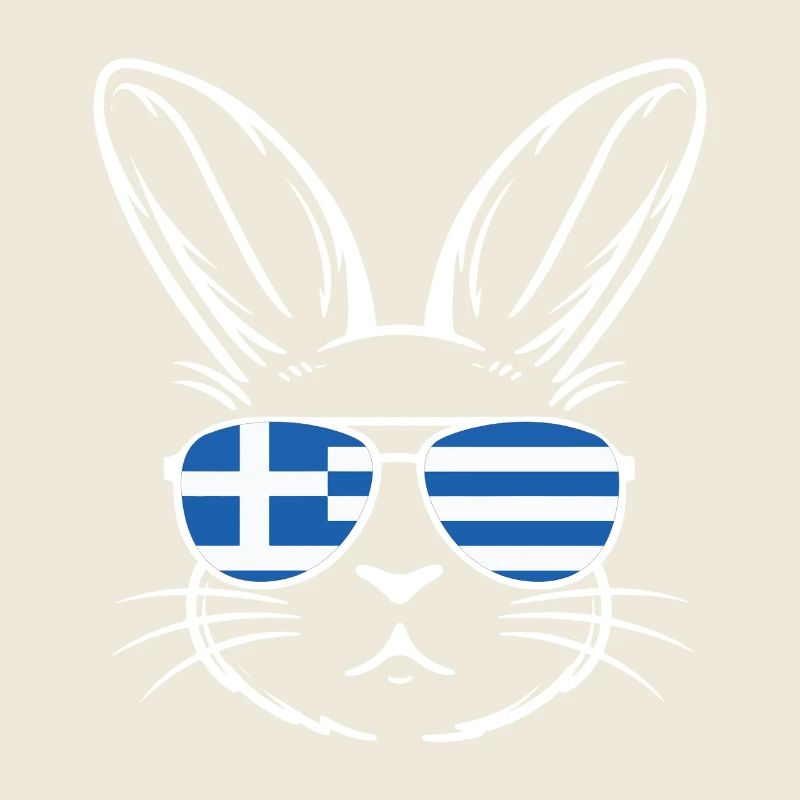 Greek Easter Greek Flag Easter Rabbit