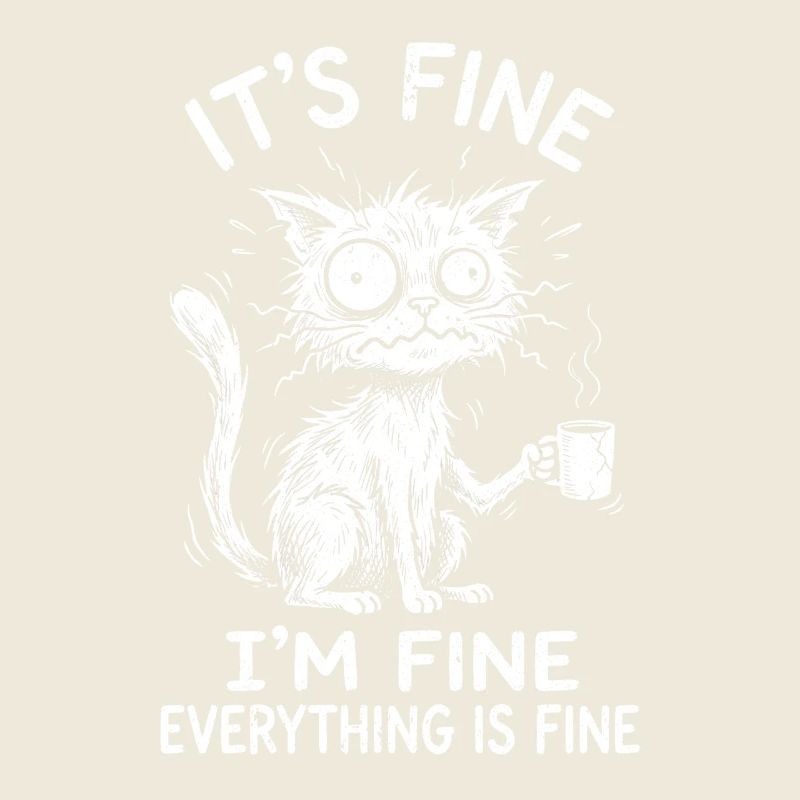 It's Fine I'm Fine Everything is Fine Cats