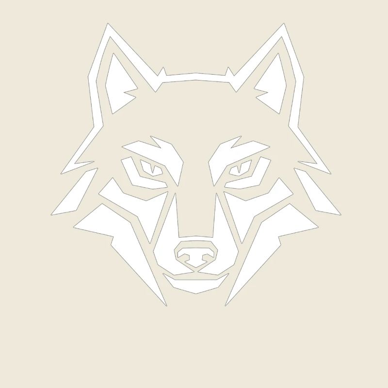 Geometric Wolf Head – Tribal Animal