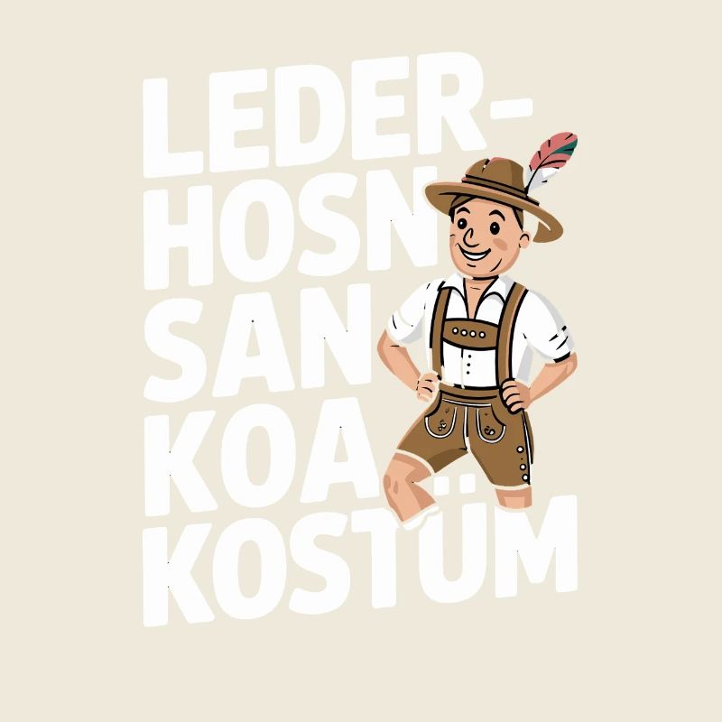 Lederhosen Kostüm Karikatur