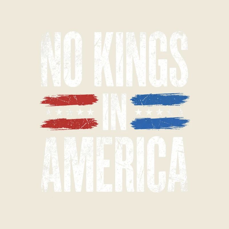 No Kings In America Distressed Patriotic Design