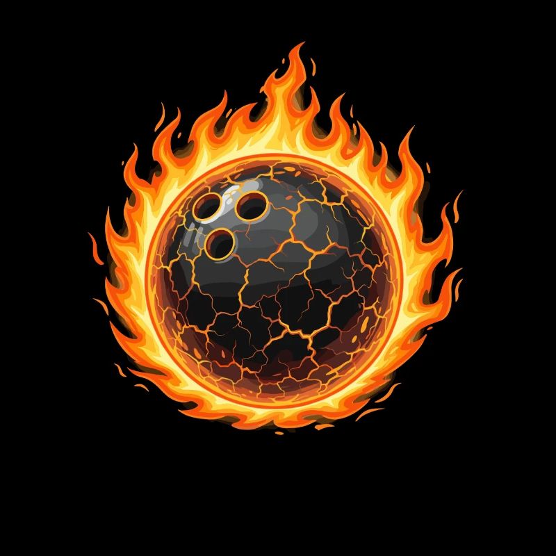 Boule de bowling en lave