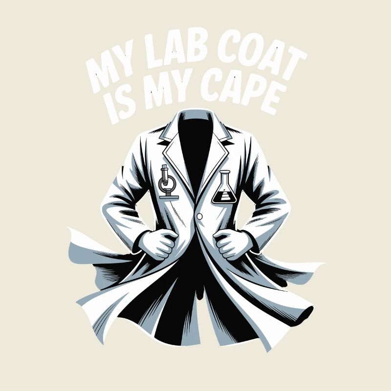Ma blouse de laboratoire est ma science de la cape