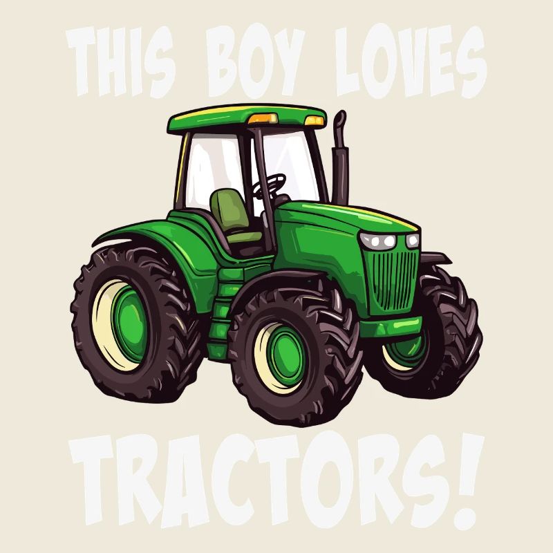 Ce garçon adore les tracteurs