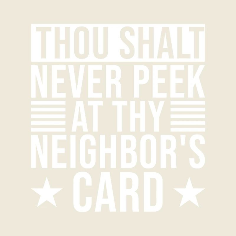 Bingo Player Never Peek Neighbor´s Card Bingo