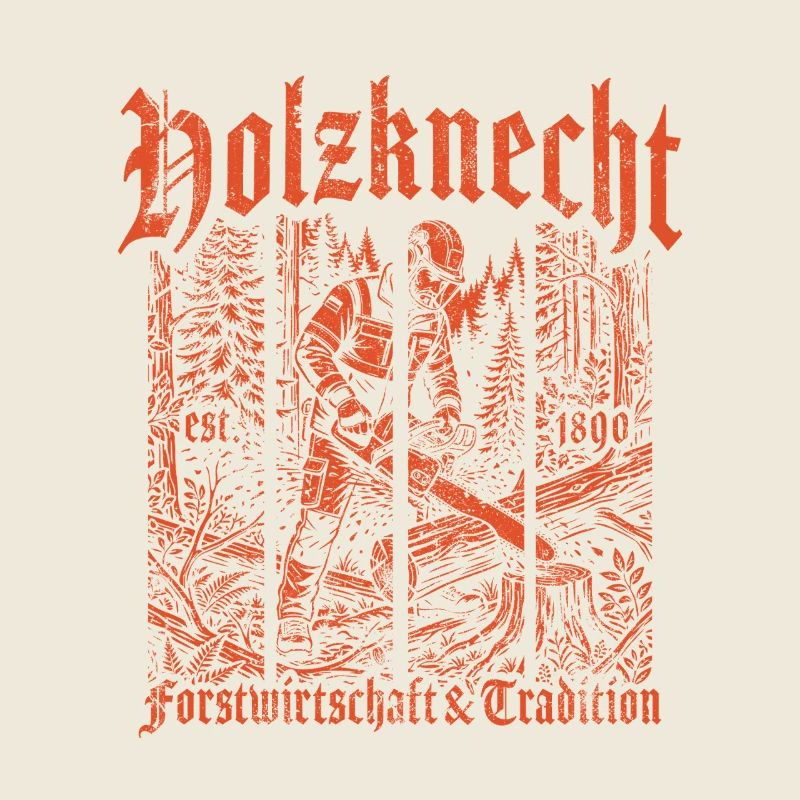 Forêt forestière bûcheron tronçonneuse