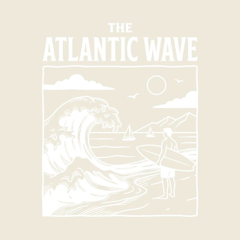 Atlantic Wave Surf Shirt Ocean Beach