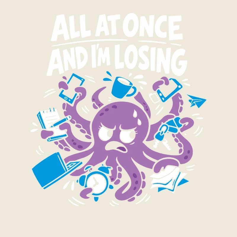Lustiger Oktopus Überstimuliertes