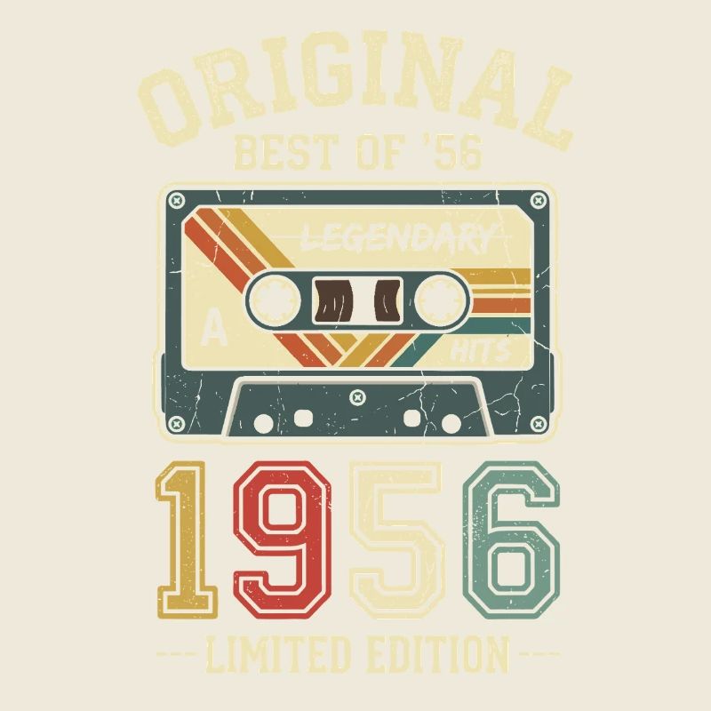 70e anniversaire de la cassette rétro originale de 1956