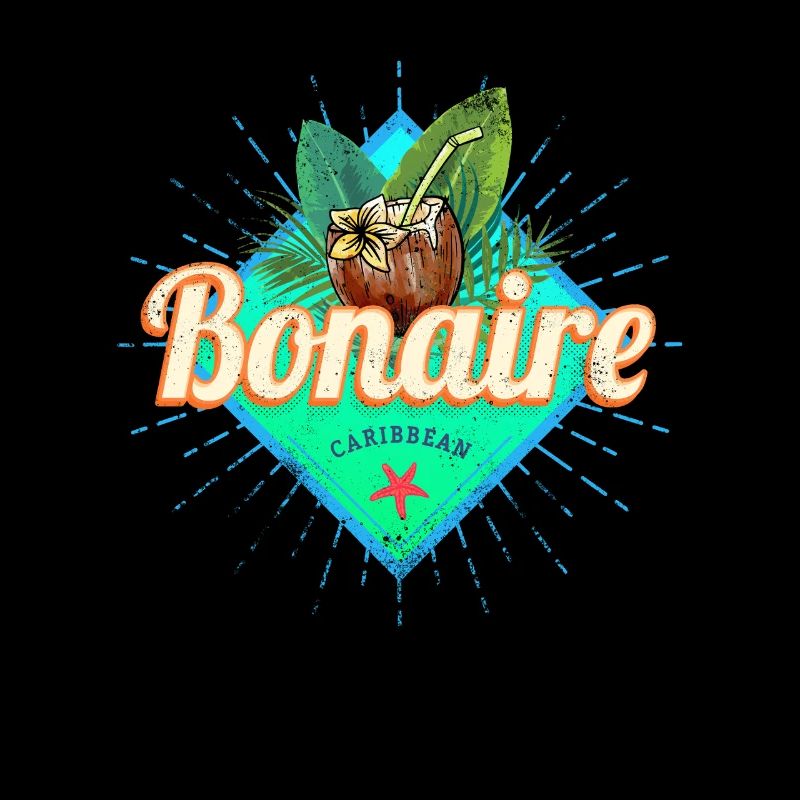 Souvenir vintage de vacances dans les Caraïbes de Bonaire