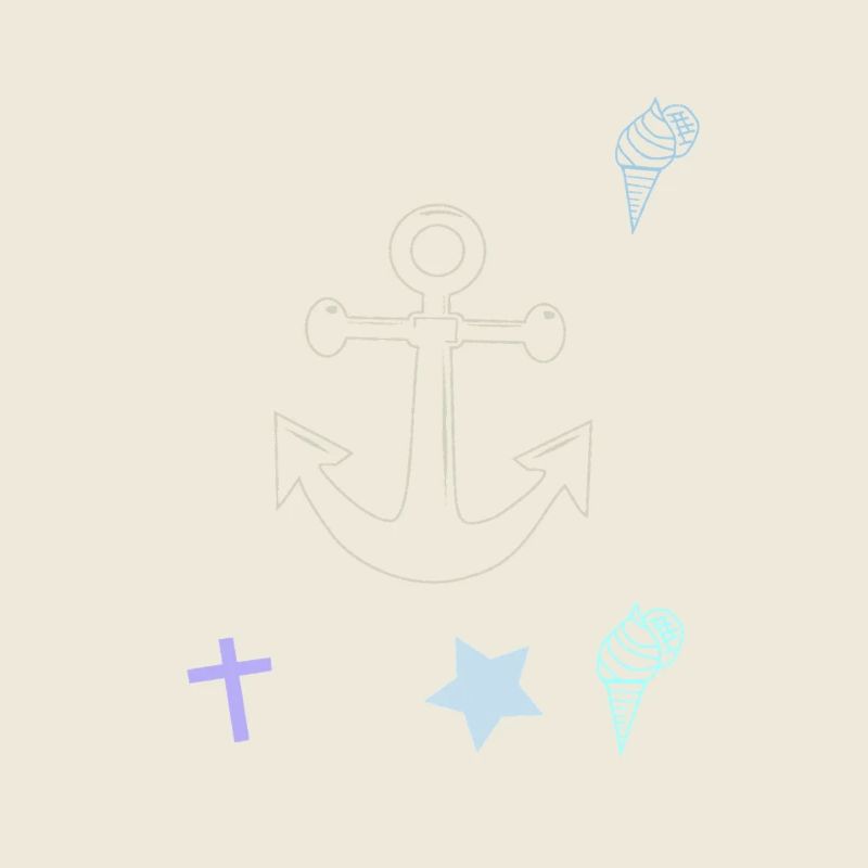 Maritim Anker Kreuz Eiscrem