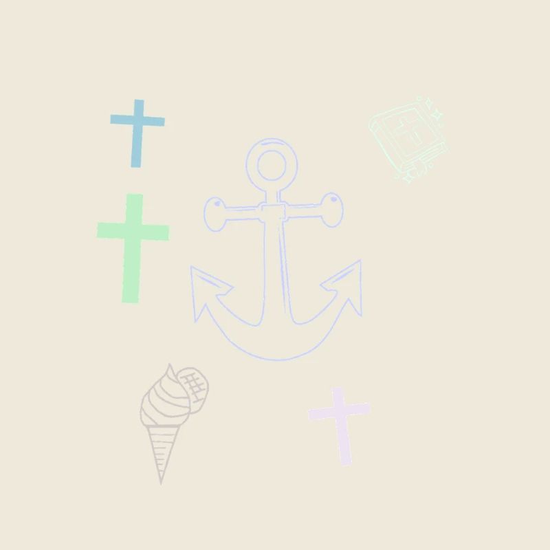  Anker Kreuz Eis maritim