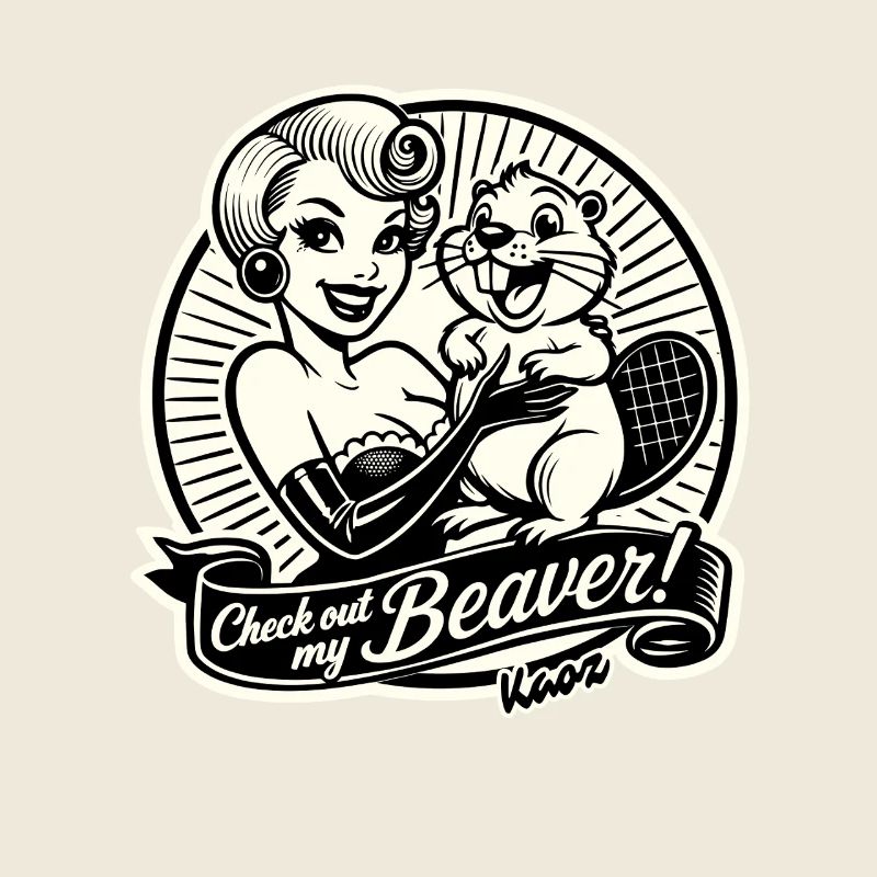 Retro Beavers Pin-Up Logo